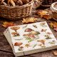 autumn mushrooms paper napkins 33x33cm red mushroom serviettes