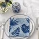 blue tropical leaves paper napkins 33x33cm coastal serviettes