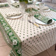 250 x 150 cm – Seats 8 – Rectangular French Tablecloth – Cotton – Bastide Green – Made in France