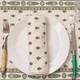 Marat Bastide Green Serviette Napkin – Allover Pattern – Made in France