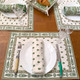 Marat Bastide Green Quilted Bordered Placemat – Made in France