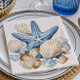 coastal seashells starfish paper napkins 33x33cm beach house serviettes