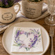 20 Paper Napkins – Lavender Heart – 33x33cm Luncheon