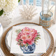 peony paper napkins blue white vase floral luncheon serviettes 33x33cm