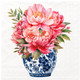 20 Paper Napkins – Peonies in Blue Vase – 33x33cm Luncheon