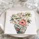 lilies floral paper napkins vintage vase luncheon serviettes 33x33cm