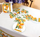 Lemon White French Serviette Napkin Made in France