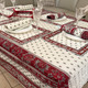 200 x 150 cm – Seats 6 – Rectangular French Tablecloth – Cotton – Marat Bastide Burgundy – Made in France