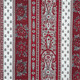 Marat Bastide Burgundy French cotton serviette napkin with burgundy floral stripe pattern, 42 x 42 cm, made in France