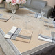 250 x 160 cm Seats 8 Rectangular French Tablecloth Jacquard Versailles Beige Made in France