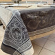 350 x 160 cm Seats 12 Rectangular French Tablecloth Jacquard Versailles Beige Made in France