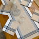 160 x 50 cm French Jacquard Table Runner Versailles Beige Made in France