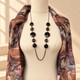 Shawl Gift Set with Necklace and Cosmetic Bag