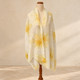 Yellow Floral Shawl & Soap Gift Set
