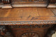 Antique French Renaissance Revival Buffet – Henri II Oak Cabinet with Carved Lions & Busts – Late 19th Century