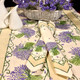 Lavender Ecru French Tablecloth 155x300cm 10Seats Made in France