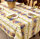 200 x 150 cm – 6 seats – Rectangular French Tablecloth – Stain-Resistant Coated – Lavender and Roses – Made in France