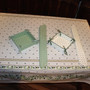 Ramatuelle Green / Ecru French Serviette Napkin Made in France