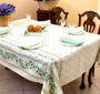 Ramatuelle Ecru French Tablecloth155x200cm 6Seats COATED Made in France