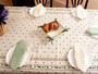 Ramatuelle Ecru French Tablecloth155x200cm 6Seats COATED Made in France