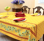 Ramatuelle Yellow/Red French Tablecloth 155x300cm 10Seats Made in France