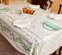 Ramatuelle Ecru French Tablecloth 155x200cm 6Seats Made in France