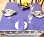 Marat Avignon Bastide Blue Square French Tablecloth 150x150cm Made in France