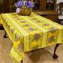 Lavender Yellow French Tablecloth 155x300cm 10seats COATED Made in France