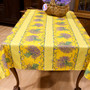Lavender Yellow French Tablecloth 155x300cm 10seats COATED Made in France
