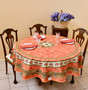 180cm Round French Tablecloth Cotton rust Marat