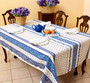 Marat Avignon Tradition White French Tablecloth155x200cm 6Seats Made in France