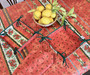 Marat Avignon Tradition Rust French Tablecloth 155x200cm 6Seats Made in France