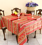 Marat Avignon Red Square FrenchTablecloth 150x150cm Made in France