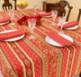 Marat Avignon Red French Tablecloth 155x250cm 8Seats COATED Made in France