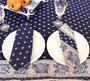 Marat Bastide Navy Quilted Placemat COATED Made in France