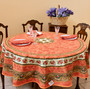 Marat Avignon Tradition Rust French Tablecloth Round 180cm COATED Made in France