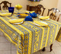 Marat Avignon Yellow French Tablecloth 155x200cm 6Seats Made in France