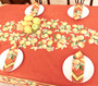 Lemon Orange French Tablecloth 155x250cm 8Seats Made in France