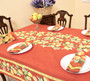 Lemon Orange French Tablecloth 155x250cm 8Seats Made in France
