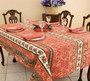 Marat Avignon Tradition Rust French Tablecloth 155x300cm 10 Seats COATED Made in France
