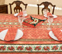 Marat Avignon Tradition Rust French Tablecloth 155x300cm 10 Seats COATED Made in France