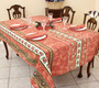 Marat Avignon Tradition Rust French Tablecloth 155x300cm 10Seats Made in France