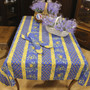 Cicada French Tablecloth 155x300cm 10seats COATED Made in France