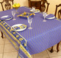 Marat Avignon Bastide Blue French Tablecloth 155x250cm 8seats Made in France