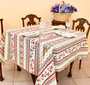 Marat Avignon EcruFrench Tablecloth 150x150cm Square COATED Made in France