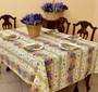 Lavender & Roses Linear  French Tablecloth 155x250cm  8seats Made in France