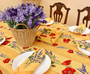 Poppy Yellow155x350cm 12seats COATED French Tablecloth Made in France