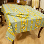 Lemon Green 155x350cm 12seats COATED French Tablecloth Made in France