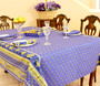 Marat Avignon Bastide Blue 155x350cm 12Seats French Tablecloth Made in France