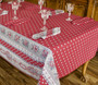 Marat Avignon Bastide Burgundy 155x350cm 12seats COATED French Tablecloth Made in France